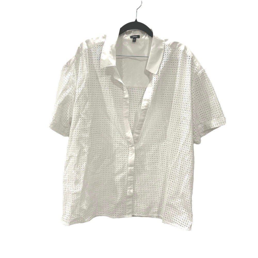 Express Circle Eyelet Button Up - image 1